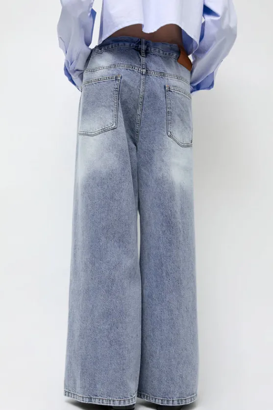Denim Sharing Pants in Light Blue^No.6 Store Fashion