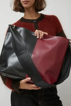 Diagonal Bigout Bag in Black and Burgundy^No.6 Store Discount