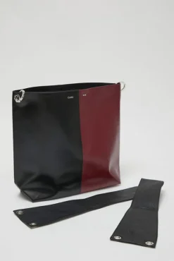 Diagonal Bigout Bag in Black and Burgundy^No.6 Store Discount