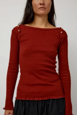 Disc Long Sleeve in Bine Red^No.6 Store Clearance