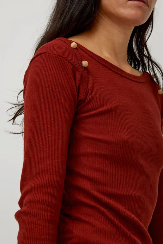 Disc Long Sleeve in Bine Red^No.6 Store Clearance