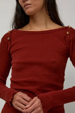 Disc Long Sleeve in Bine Red^No.6 Store Clearance