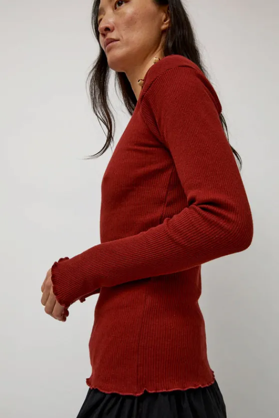 Disc Long Sleeve in Bine Red^No.6 Store Clearance
