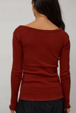Disc Long Sleeve in Bine Red^No.6 Store Clearance