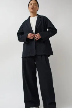 Drapey Blazer in Black Warp and Indigo Weft^No.6 Store Clearance