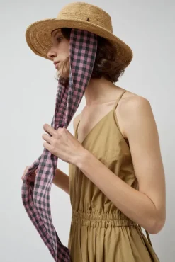 Duke Alessio Hat in Natural with Check Rose^No.6 Store Sale