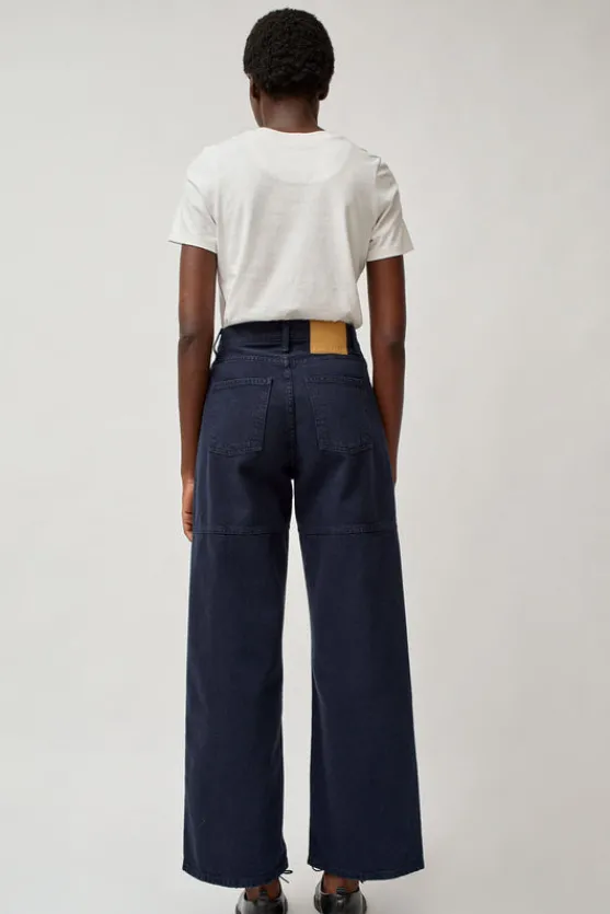 Elissa High Wide Jean in Marine Overdye^No.6 Store Outlet