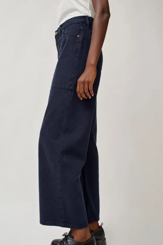 Elissa High Wide Jean in Marine Overdye^No.6 Store Outlet