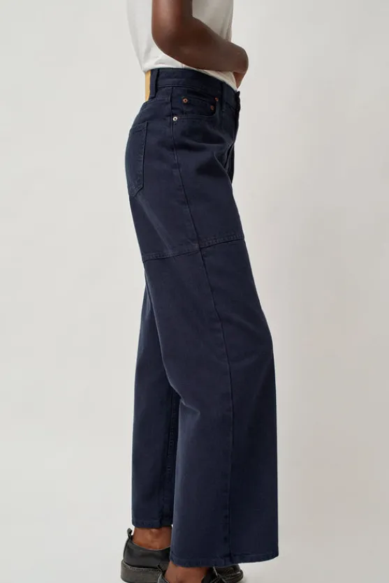 Elissa High Wide Jean in Marine Overdye^No.6 Store Outlet