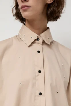 Embroidery Shirt in Beige^No.6 Store Hot