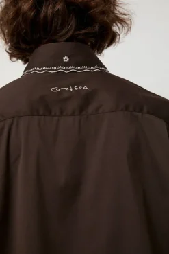 Embroidery Shirt in Chocolate^No.6 Store Best