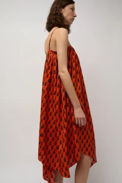 Etretat Print Handkerchief Dress in Vermillion Paisley^No.6 Store Best