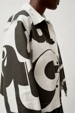 Faris Canvas Jacket in Black and White^No.6 Store Best