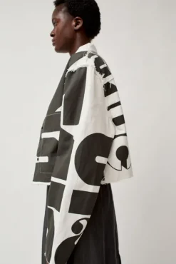 Faris Canvas Jacket in Black and White^No.6 Store Best