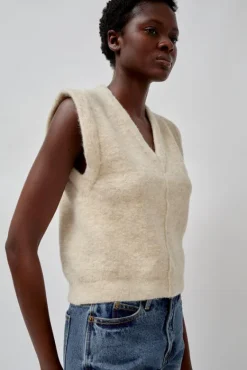 Fleece Vest in Ecru^No.6 Store Best