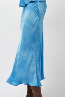 Fluid Skirt in Maya Blue Tie Dye^No.6 Store Clearance