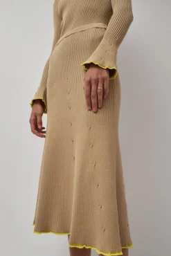 Fly Rib Skirt in Hazelnut^No.6 Store Discount