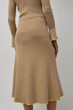 Fly Rib Skirt in Hazelnut^No.6 Store Discount