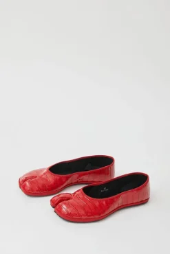 Fu-Tabi Ballerina in Red Faux Croc^No.6 Store Sale