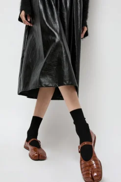 Fu-Tabi Mary Jane in Brown Faux Croc^No.6 Store Fashion
