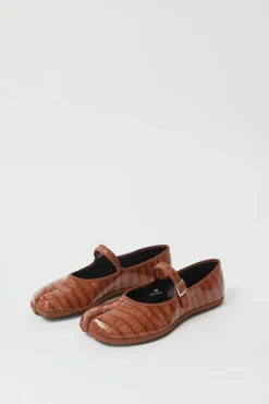 Fu-Tabi Mary Jane in Brown Faux Croc^No.6 Store Fashion