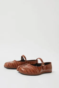 Fu-Tabi Mary Jane in Brown Faux Croc^No.6 Store Fashion