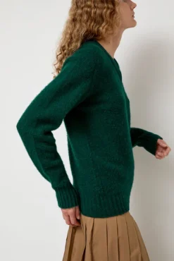 Future Memories V Neck Sweater in Forest^No.6 Store Online