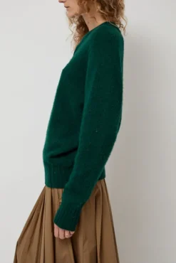 Future Memories V Neck Sweater in Forest^No.6 Store Online