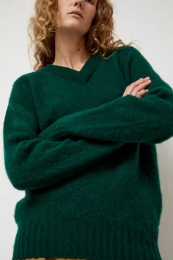 Future Memories V Neck Sweater in Forest^No.6 Store Online