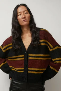Gabriel Cardigan in Brown and Black Stripe^No.6 Store Outlet