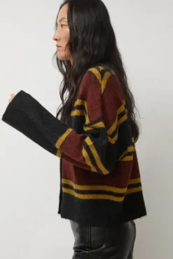 Gabriel Cardigan in Brown and Black Stripe^No.6 Store Outlet