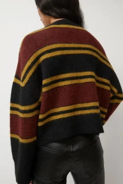 Gabriel Cardigan in Brown and Black Stripe^No.6 Store Outlet