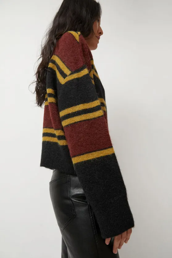 Gabriel Cardigan in Brown and Black Stripe^No.6 Store Outlet