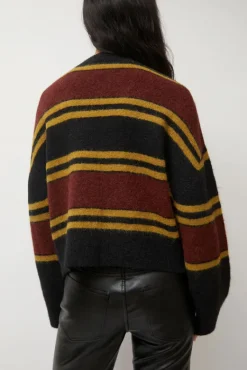 Gabriel Cardigan in Brown and Black Stripe^No.6 Store Outlet