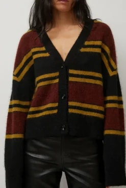 Gabriel Cardigan in Brown and Black Stripe^No.6 Store Outlet