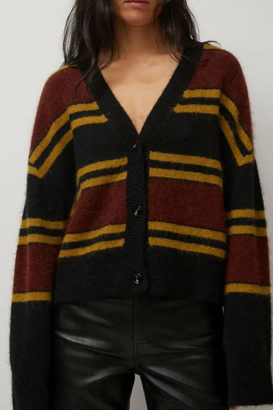 Gabriel Cardigan in Brown and Black Stripe^No.6 Store Outlet