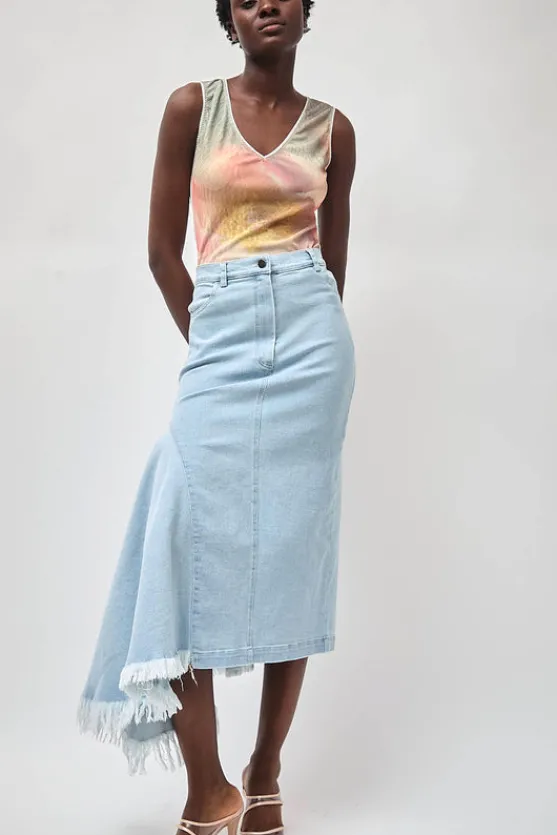 Gloria Skirt in Washed Light Blue^No.6 Store Online