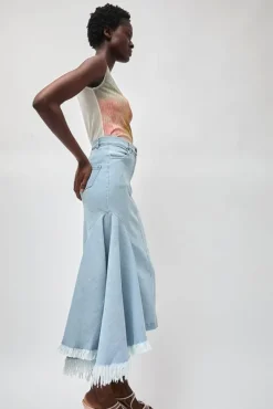 Gloria Skirt in Washed Light Blue^No.6 Store Online