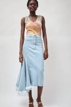 Gloria Skirt in Washed Light Blue^No.6 Store Online