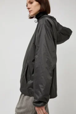 Glossy Nylon Half Zip Jumper in Charcoal^No.6 Store Best