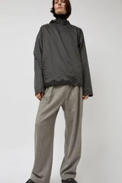 Glossy Nylon Half Zip Jumper in Charcoal^No.6 Store Best
