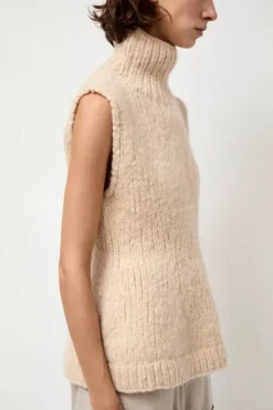 Handknit Peplum Shell in Alabaster^No.6 Store Fashion