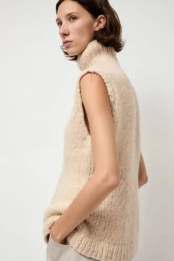 Handknit Peplum Shell in Alabaster^No.6 Store Fashion