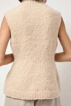 Handknit Peplum Shell in Alabaster^No.6 Store Fashion