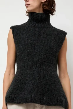 Handknit Peplum Shell in Ink^No.6 Store Hot
