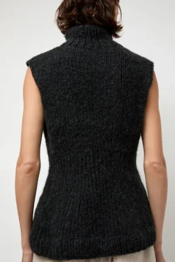 Handknit Peplum Shell in Ink^No.6 Store Hot