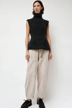 Handknit Peplum Shell in Ink^No.6 Store Hot