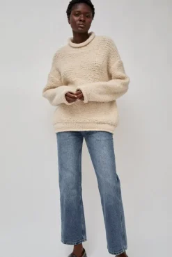 Handknit Purl Rollneck in Alabaster^No.6 Store Online