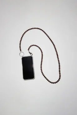 Handykette Iphone Necklace in Brown with White Thread^No.6 Store Online