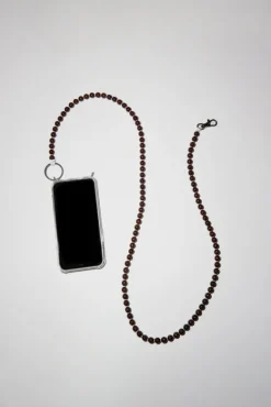 Handykette Iphone Necklace in Brown with White Thread^No.6 Store Online
